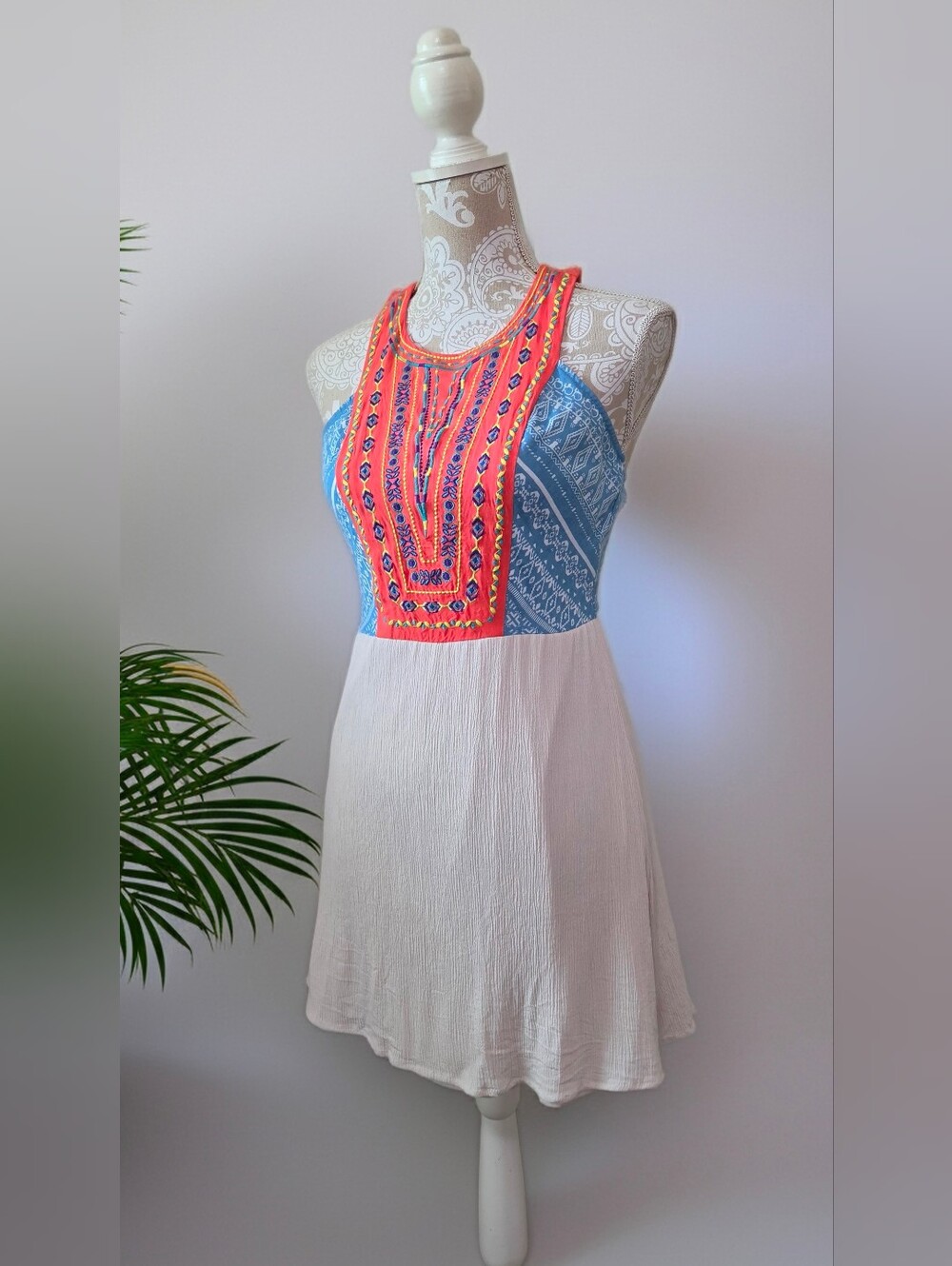 Flying Tomato Boho Sleeveless Summer Mini Dress Size S